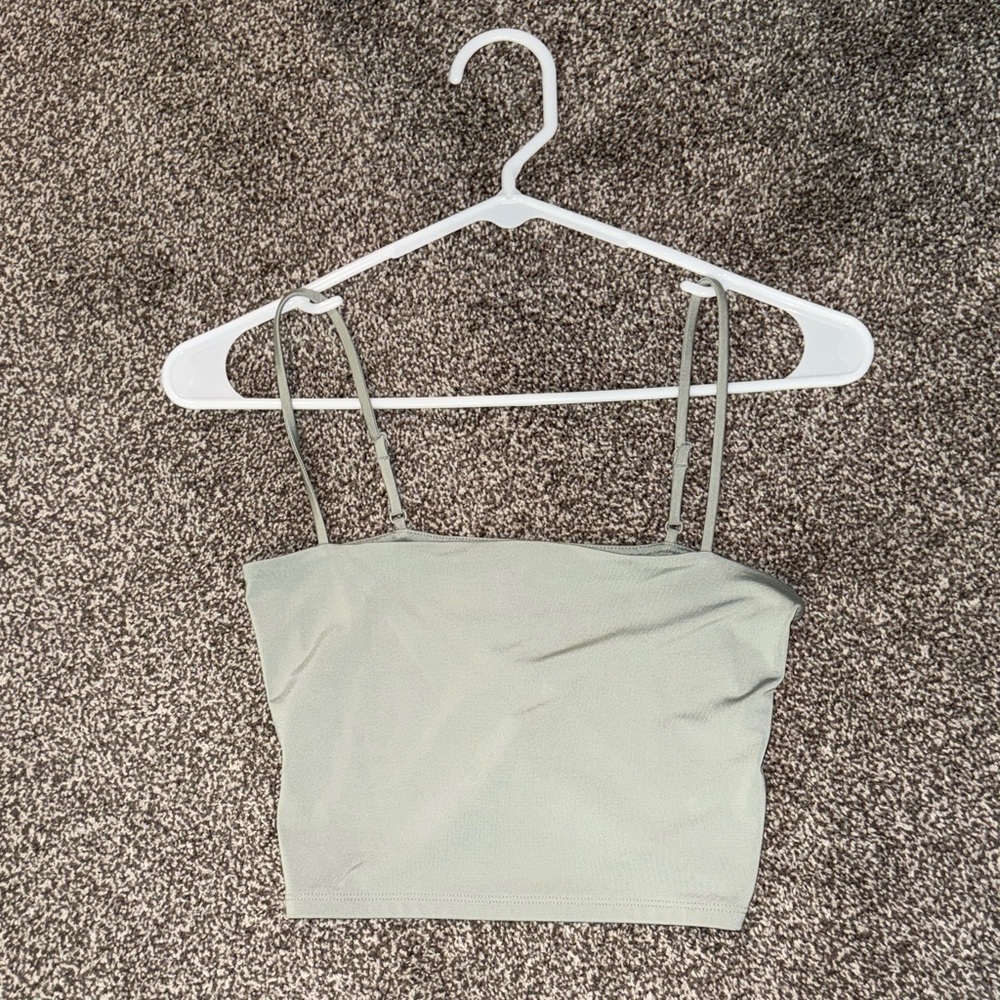 Express Light Green Camisole Crop Top XS